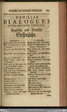 Familiar Dialogues English And German. Englische und Deutsche Gespräche