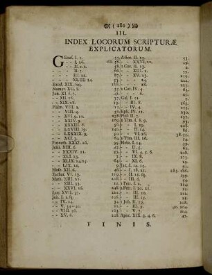 III. Index Locorum Scripturæ Explicatorum.