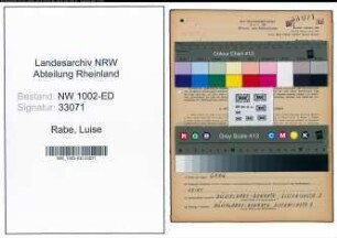 Entnazifizierung Luise Rabe, geb. 01.03.1895 (Lehrer)