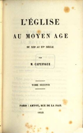 L'église au moyen age du VIIe au XIIe siècle, 2