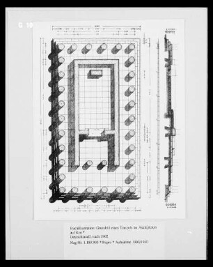 Buchillustration: Grundriß eines Tempels im Asklepieion auf Kos