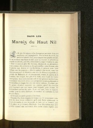 Dans Les Marais du Haut Nil.