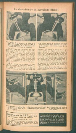 La dirección de un aeroplano Blériot