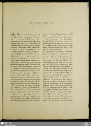 Vom Dresdner Kreuzchor