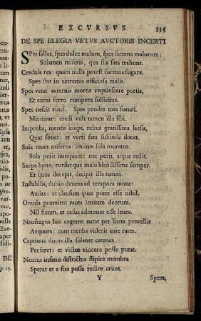 De Spe Elegia Vetus Auctoris Incerti.