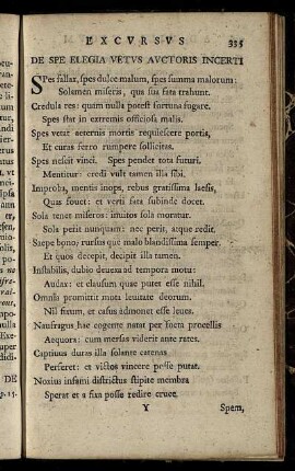 De Spe Elegia Vetus Auctoris Incerti.