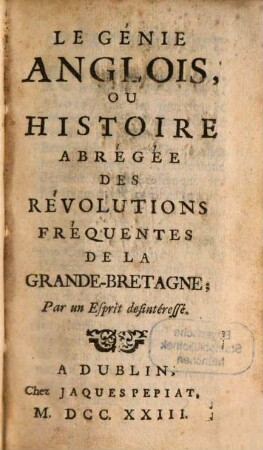 Le génie anglais
