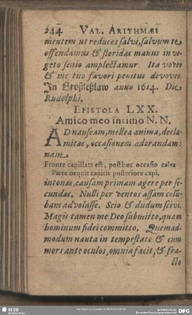 Epistola LXX.