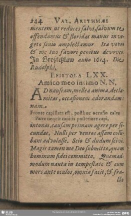 Epistola LXX.