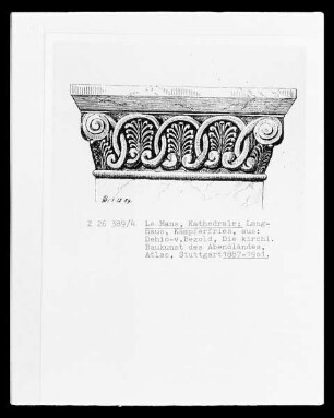 Kämpferfries aus dem Langhaus der Kathedrale Saint-Julien von Le Mans