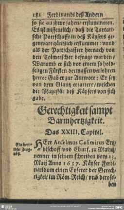 Gerechtigkeit sampt Barmhertzigkeit. Das XXIII. Capitel