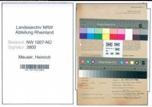 Entnazifizierung Heinrich Meuser , geb. 17.11.1908 (Metzger)