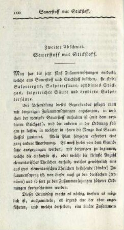 Zweiter Abschnitt. Sauerstoff mit Stickstoff