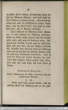 Siebentes Kapitel. Nähere Bestimmung der Gähr-Operationen nach der gewöhnlichen Methode