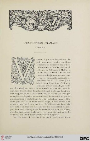3. Pér. 22.1899: L' exposition Cranach à Dresde