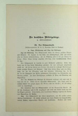 III. Die deutschen Mittelgebirge