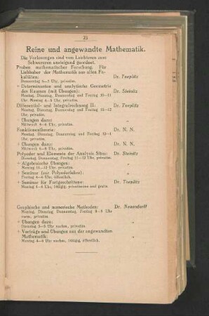 Reine und angewandte Mathematik.