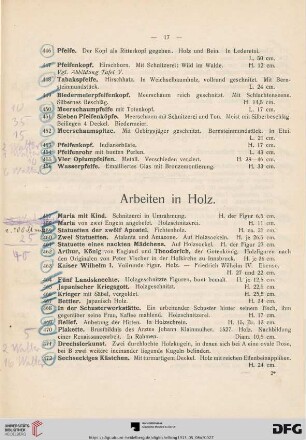 Arbeiten in Holz. Möbel, Einrichtungsgegenstände, Bilder und Varia (Nr. 457-549)