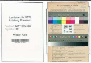 Entnazifizierung Alois Weber , geb. (Angestellter)