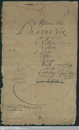 Beatus vir - Mus.1857-E-518 : V (5), Coro, strings, bc