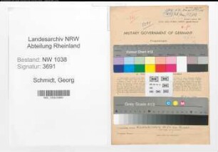 Entnazifizierung Georg Schmidt , geb. 11.08.1898 (Postbeamter)