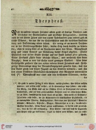 XIII. Theophrast