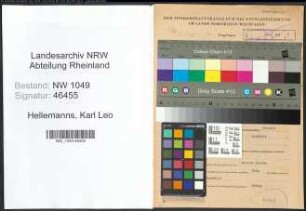 Entnazifizierung Karl Leo Hellemanns , geb. 05.03.1902 (Steuerhelfer)
