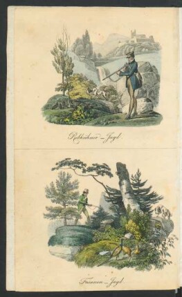Tafel: Rebhühner-Jagd. Fasanen-Jagd.
