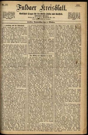 Ausgabe vom Donnerstag, den 04. Oktober 1883.