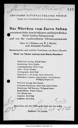 Das Märchen vom Zaren Saltan [...]