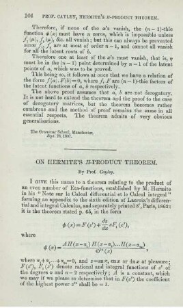 On Hermite's H-product theorem.