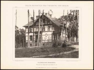 Doppelvilla Lynarstraße 1 a, Berlin-Grunewald: Ansicht Westseite (aus: Hermann Rückwardt, Villen-Neubauten der Umgebung von Berlin)