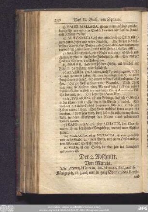 Der 2. Abschnitt. Von Murcia.