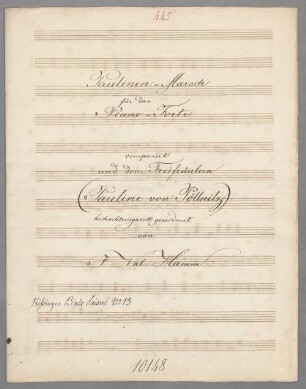 Paulinen-Marsch, pf - BSB Mus.Schott.Ha 10764-2