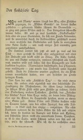 33 Der fleischlose Tag