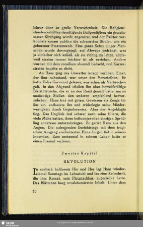 Zweites Kapitel: Revolution