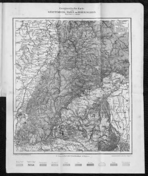 Geognotische Karte von Württemberg, Baden und Hohenzollern