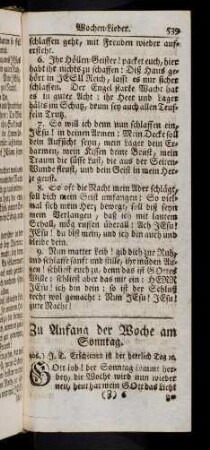 539-547, Zu Anfang der Woche am Sonntag...