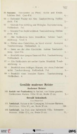 Gemälde moderner Meister (Nr. 100-158)