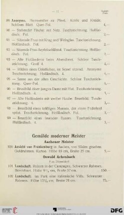 Gemälde moderner Meister (Nr. 100-158)