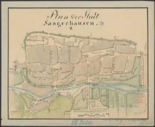 Plan der Stadt Sangerhausen