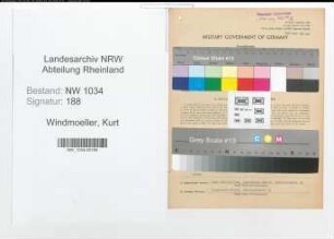 Entnazifizierung Kurt Windmoeller , geb. 03.12.1889 (Oberst)