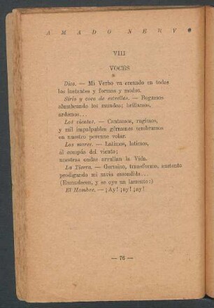 VIII - Voces