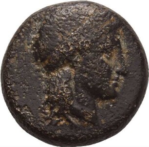 Ptolemaios I. Soter (323-283/282 v. Chr.): Paphos / Zypern, 310-306 v. Chr. – Dichalkon [nach Katalog Weiser 1995]