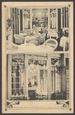 Ansichtskarte Café "Jardin des Roses", Friedrichstraße 15