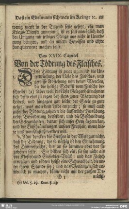 Das XXIX. Capitel. Von der Tödtung des Fleisches