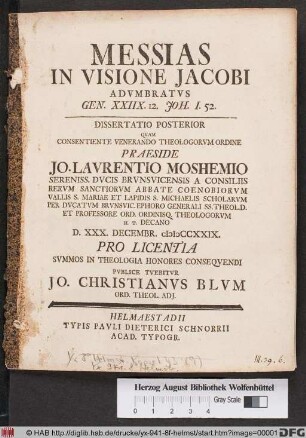 Dissertatio Posterior