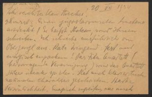 Brief an Willy Strecker und B. Schott's Söhne : 20.07.1924