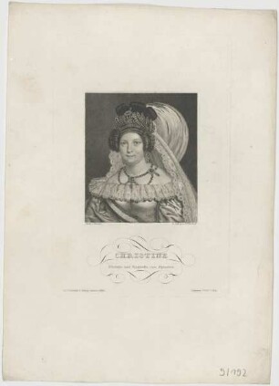 Bildnis der Christine, Königin und Regentin von Spanien