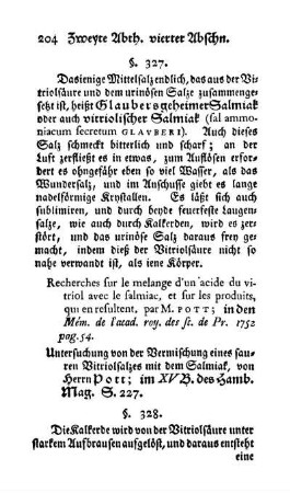 Vitriolsäure und Kalk: Gyps (§§. 328-333)